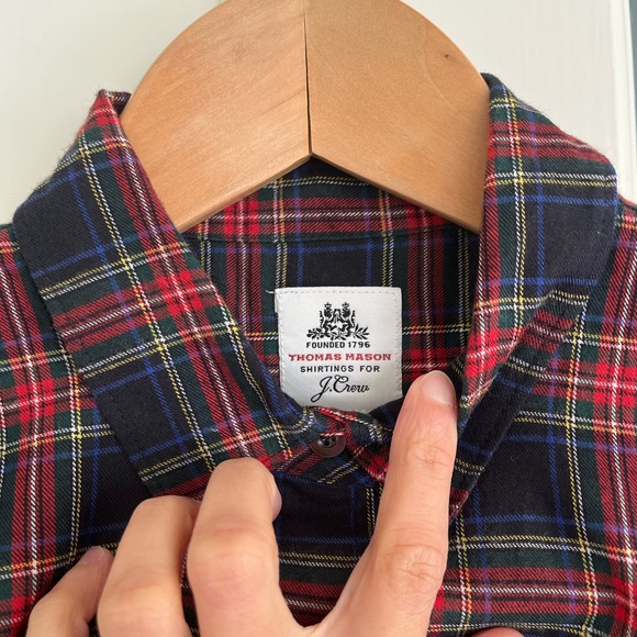 Plaid Oxford shirt in Thomas Mason cotton flannel - GIFTABLE - Picture 2 of 10